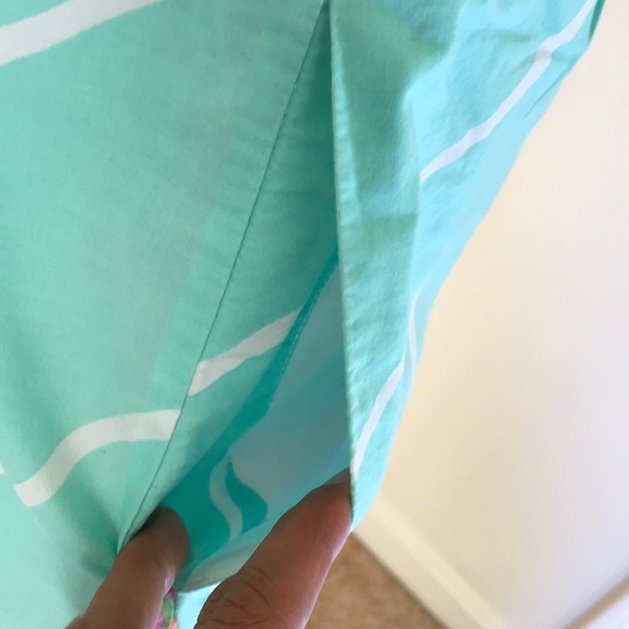 LILLY PULITZER Size M orange combo strapless dress - Picture 4 of 8